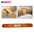 Cheap Custom silicone rubber slap bracelet